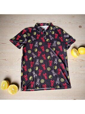 PROUD 90 Men's Lobster Bake Golf Shirt Size Small NEW NWOT